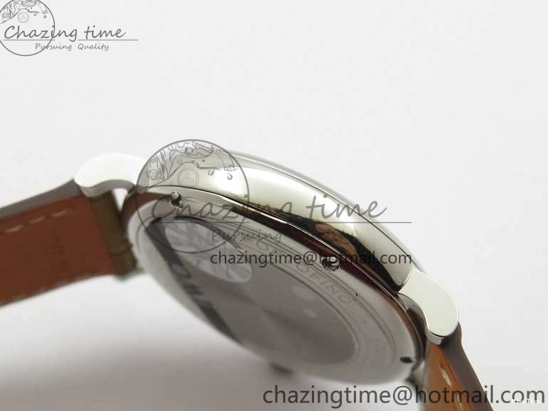 MIROTIME 0127 Durable Portofino 37mm SS V7F 1:1 Best Edition White Dial on Light Brown Leather Strap A 7092